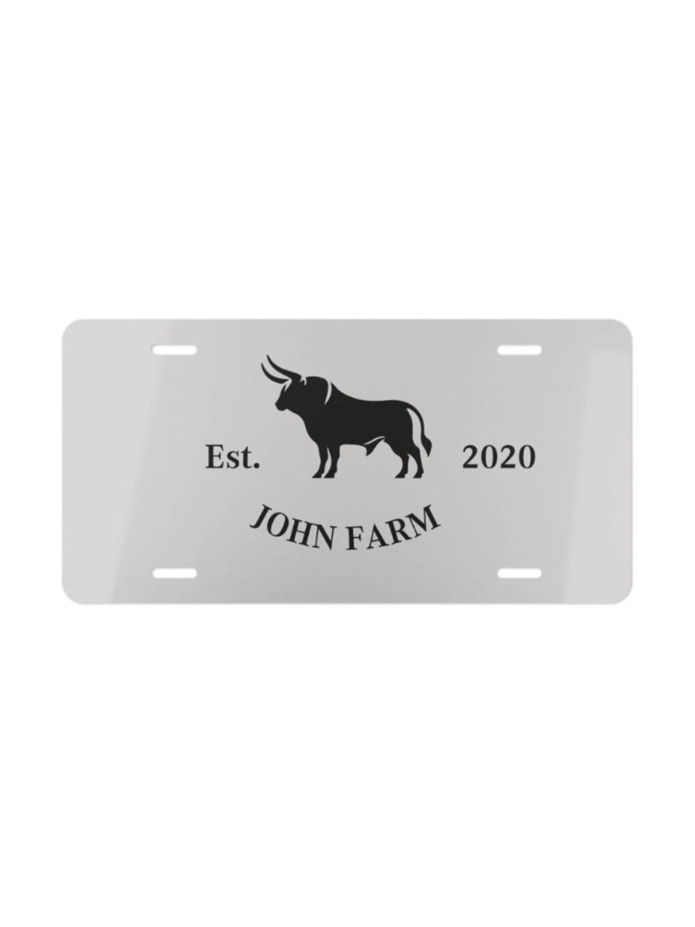 Custom Metal License Plate – Personalized Car Tag with Your Name or Logo